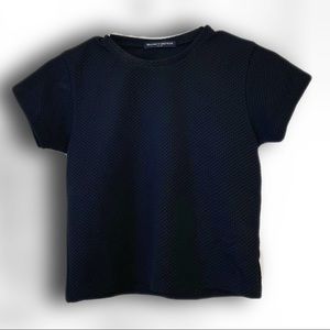 Brandy Melville Black crop top t shirt. “One-size” great condition!